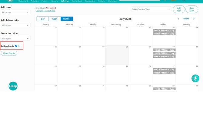Calender Toggle