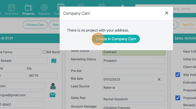 How to set up your FollowUp CRM and Company Cam Integration.  - Step 10