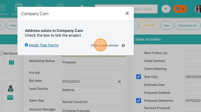 How to set up your FollowUp CRM and Company Cam Integration.  - Step 11