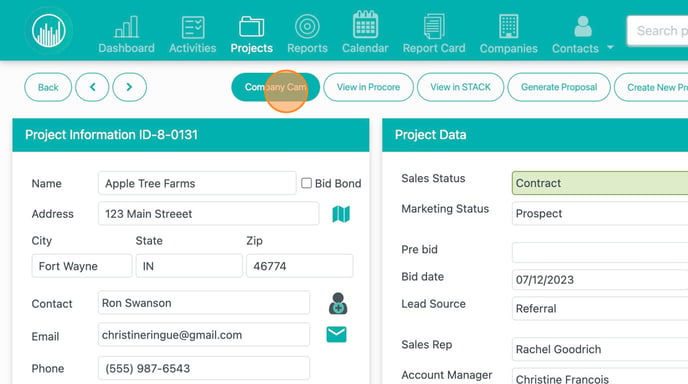 How to set up your FollowUp CRM and Company Cam Integration.  - Step 9