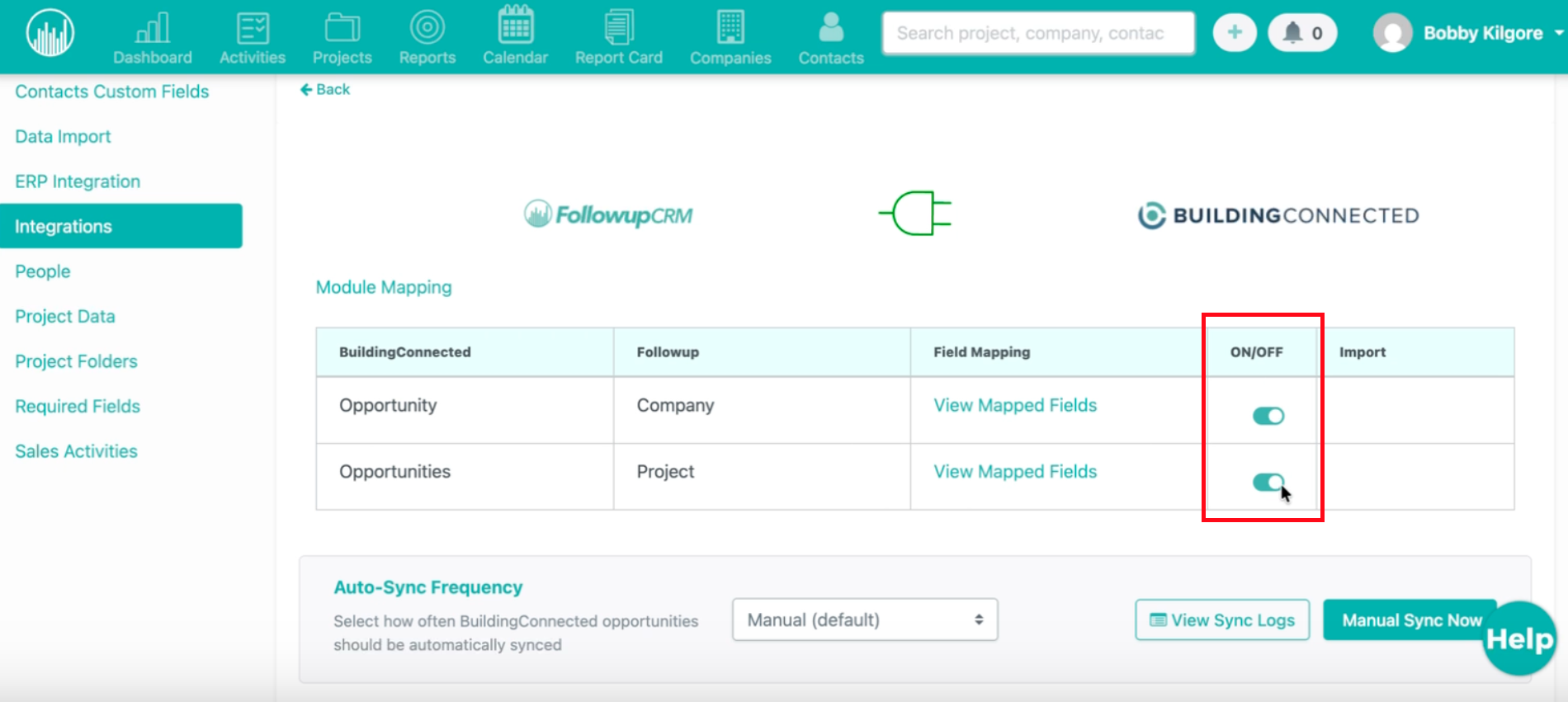 How to Configure BuildingConnected Field Mapping