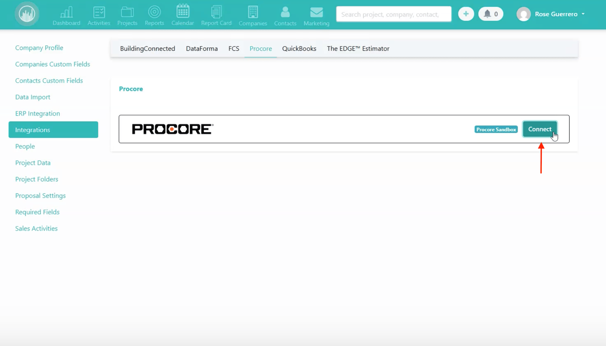 How to Configure the Procore Integration in Followup CRM