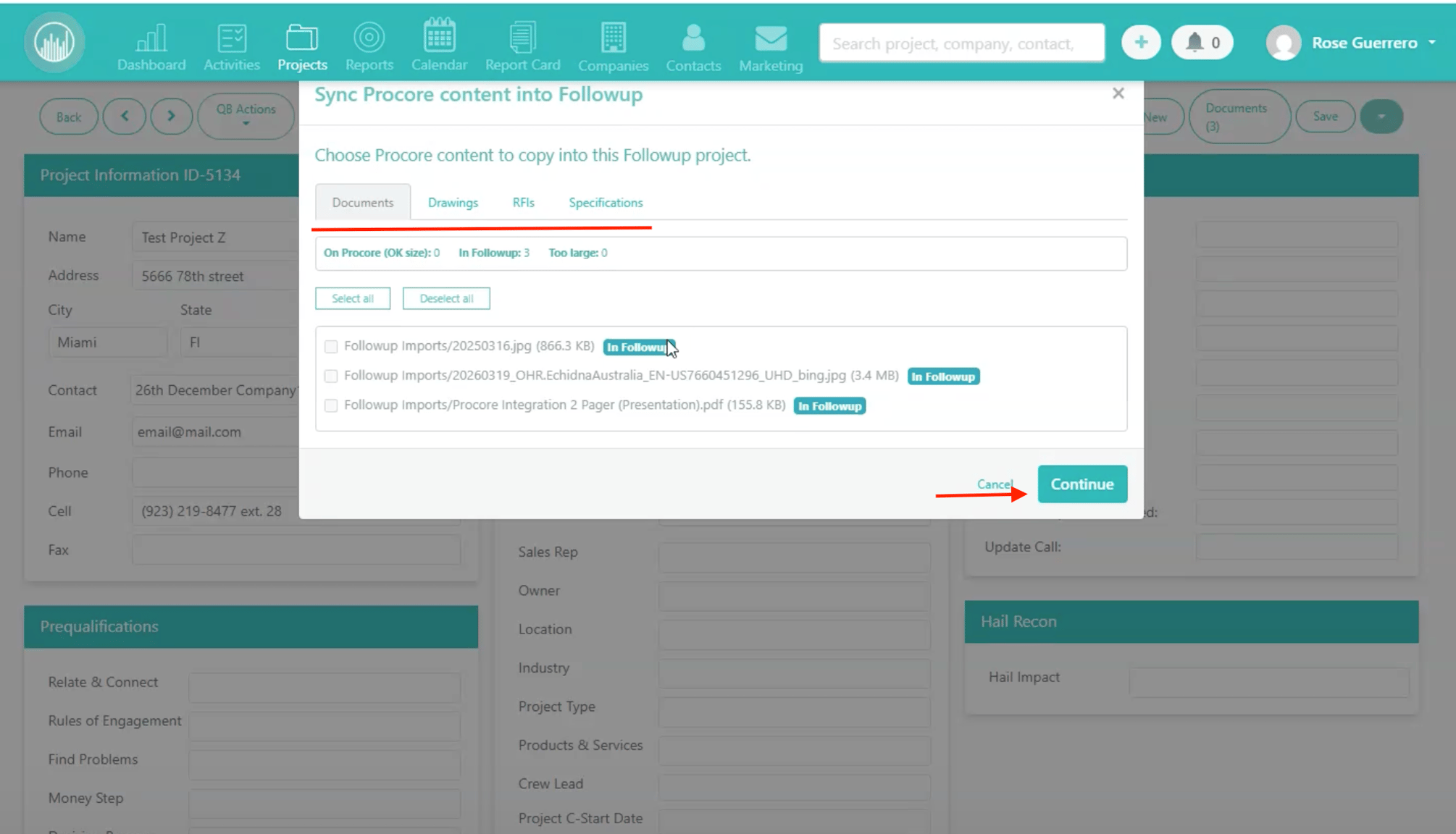 How to Sync Projects and Files from Procore into Followup CRM